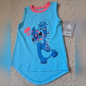 🌈NWT Disney Store Lilo & Stitch Tank Top T Shirt Tee Kids Girls Size 2/3 XXS